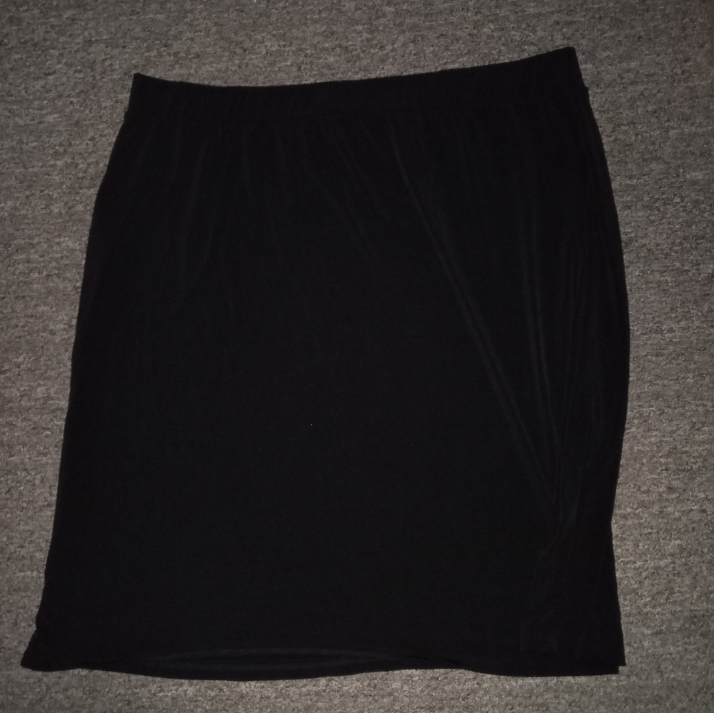 Philosophy black skirt plus size 1X knee length skirt